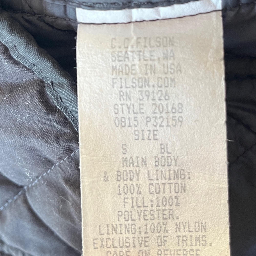 Filson Womens Quilted Insulated Field Shooting Vest Jacket Black - Picture 4 of 4